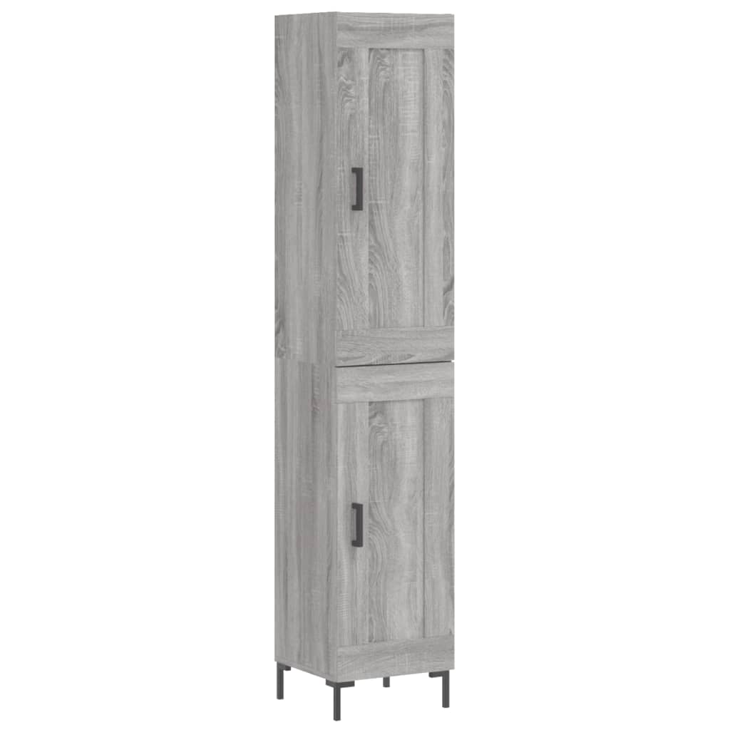 Highboard Grey Sonoma 34,5x34x180 cm Engineered Wood