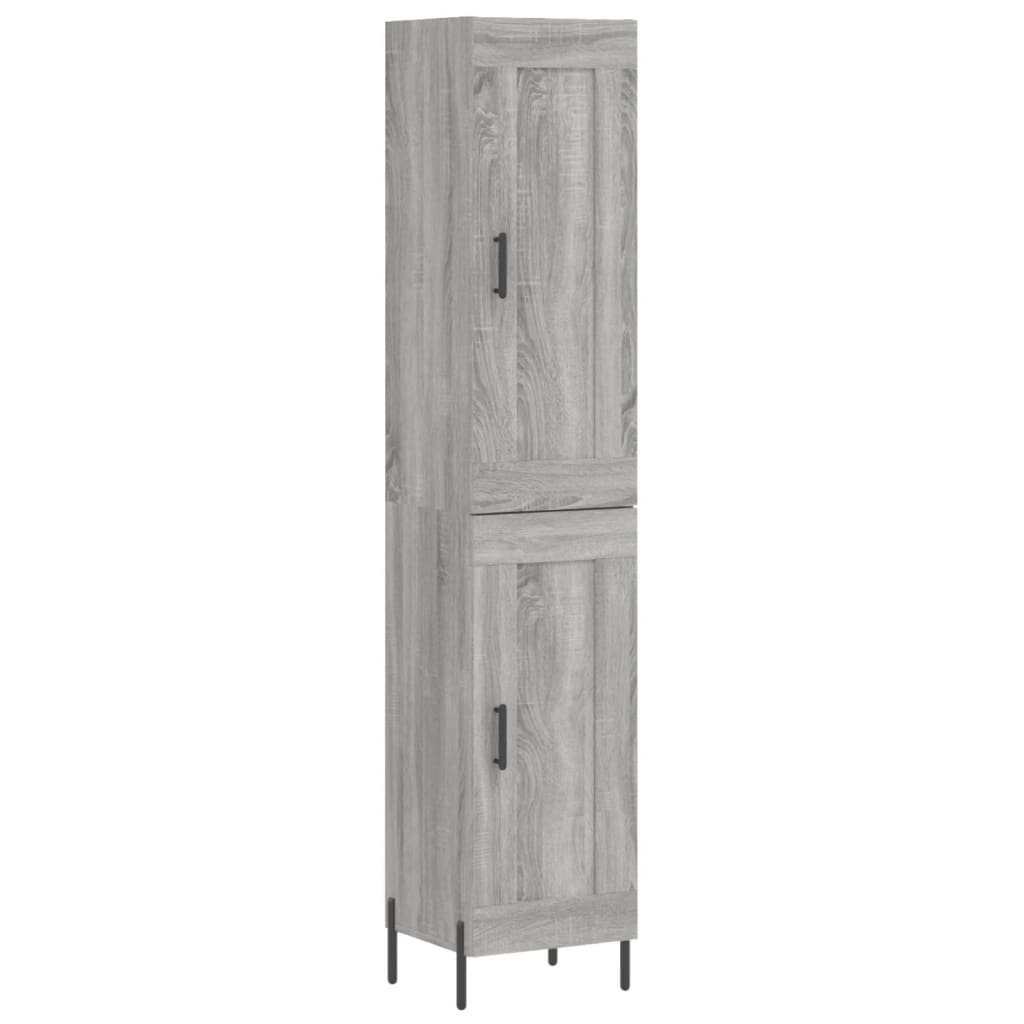 Highboard Grey Sonoma 34.5x34x180 cm Engineered Wood