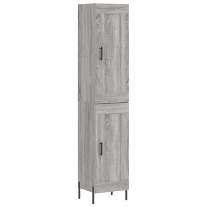 Highboard Grey Sonoma 34.5x34x180 cm Engineered Wood