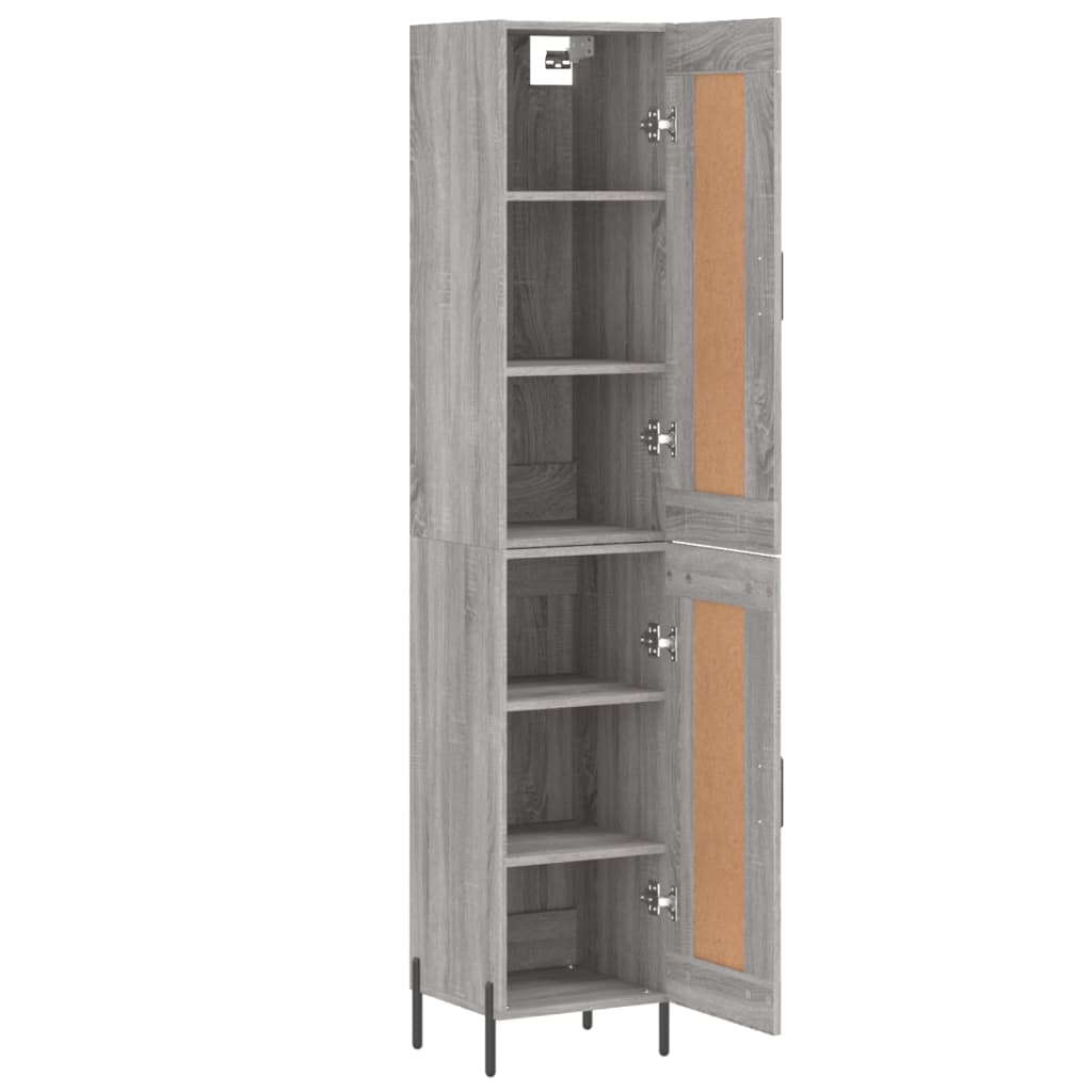 Highboard Grey Sonoma 34.5x34x180 cm Engineered Wood