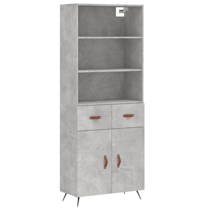 Highboard | Concrete grey | Engineered wood, Metal | Bigger | Highboard