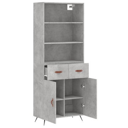 Highboard | Concrete grey | Engineered wood, Metal | Bigger | Highboard