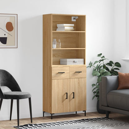 Highboard Sonoma Oak 69,5x34x180 cm Engineered Wood