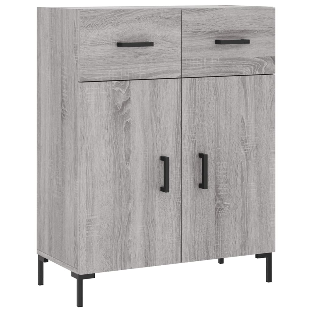 Highboard Grey Sonoma 69,5x34x180 cm Engineered Wood