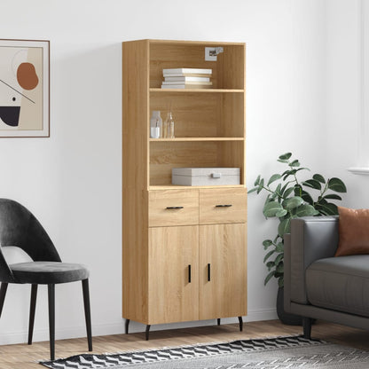 Highboard Sonoma Oak 69,5x34x180 cm Engineered Wood