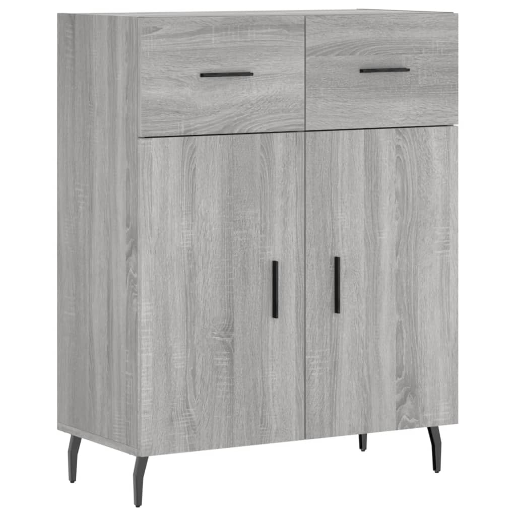 Highboard Grey Sonoma 69,5x34x180 cm Engineered Wood