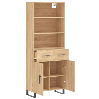 Highboard Sonoma Oak 69,5x34x180 cm Engineered Wood