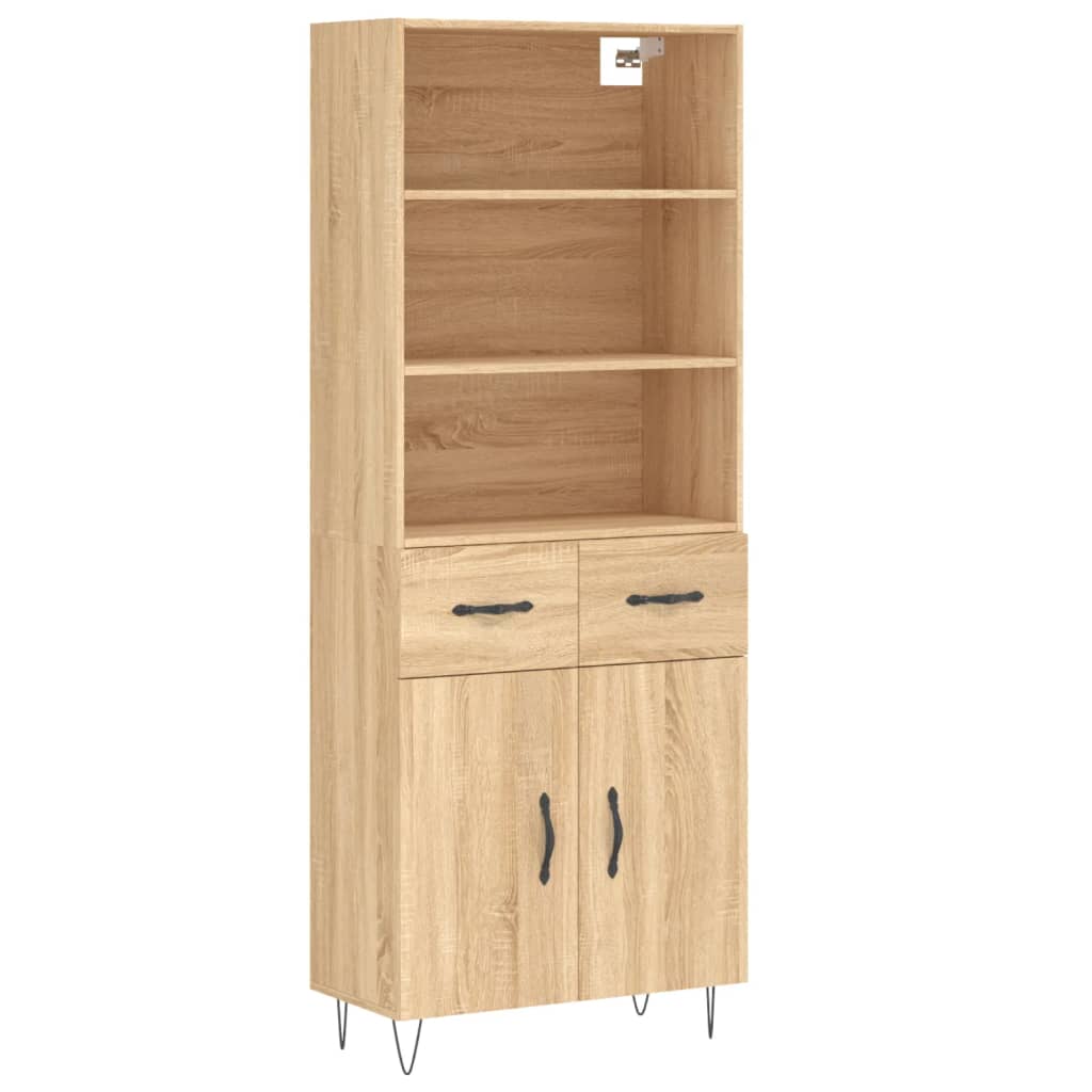 Highboard Sonoma Oak 69,5x34x180 cm Engineered Wood