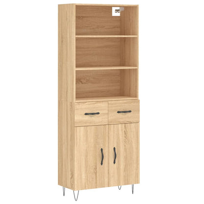 Highboard Sonoma Oak 69,5x34x180 cm Engineered Wood