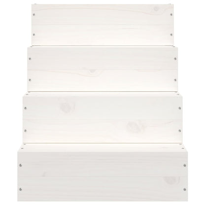 Pet Stair White 40x49x47 cm Solid Wood Pine