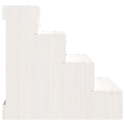 Pet Stair White 40x49x47 cm Solid Wood Pine