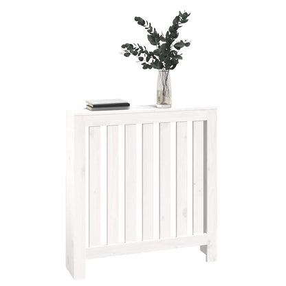 Radiator Cover White 79.5x19x84 cm Solid Wood Pine