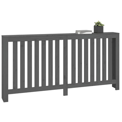 Radiator Cover Grey 169x19x84 cm Solid Wood Pine