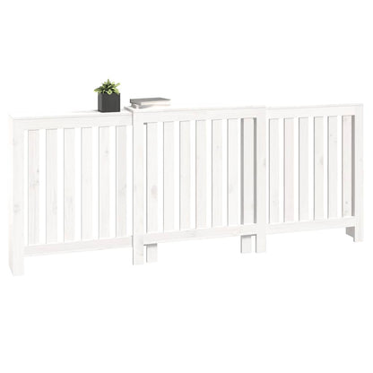 Radiator Cover White 210x21x85 cm Solid Wood Pine
