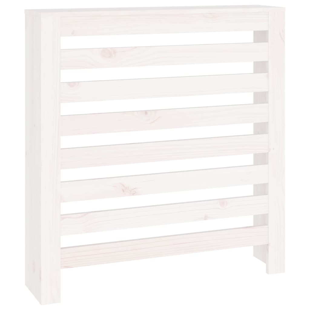 Radiator Cover White 79.5x19x84 cm Solid Wood Pine