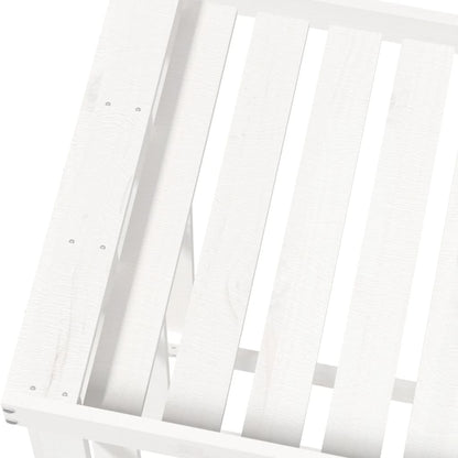Outdoor Log Holder White 108x52x106 cm Solid Wood Pine