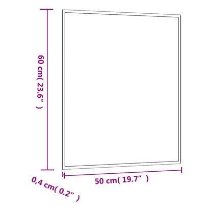 Wall Mirror 50x60 cm Glass Rectangle