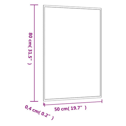 Wall Mirror 50x80 cm Glass Rectangle