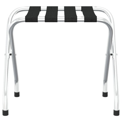 Luggage Rack Black and Silver 56x40x49 cm