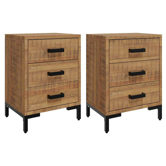 3120340 vidaXL Bedside Cabinets 2 pcs 40x30x55 cm Solid Wood Pine