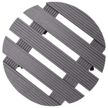 Plant Trolleys 4 pcs Grey Ø30x7,5 cm WPC
