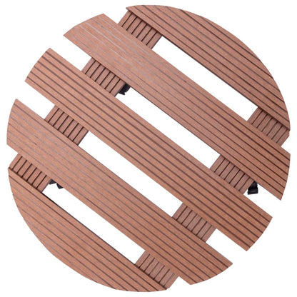 Plant Trolleys 4 pcs Brown Ø30x7,5 cm WPC