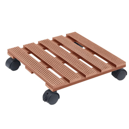 Plant Trolleys 4 pcs Brown 30x30x7,5 cm WPC