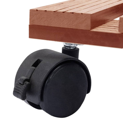 Plant Trolleys 4 pcs Brown 30x30x7,5 cm WPC