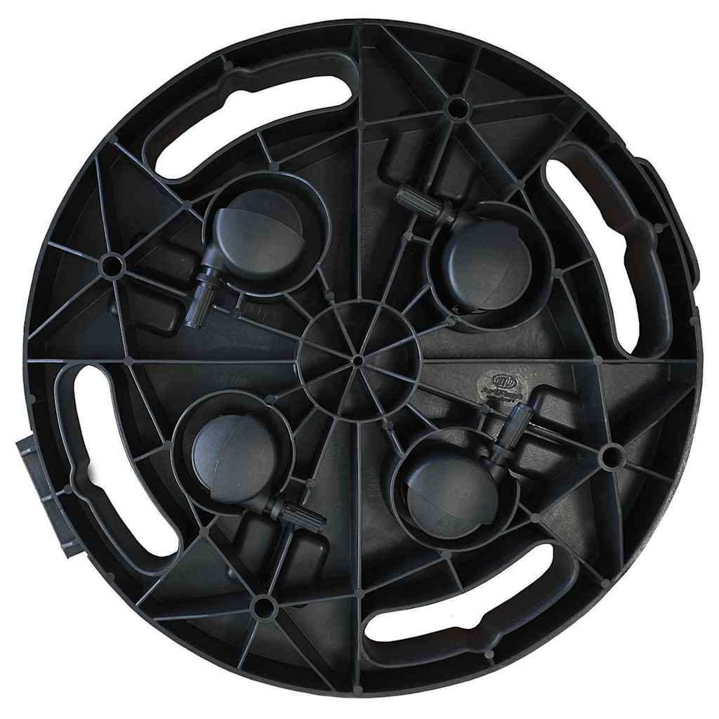 Plant Trolleys with Wheels 5 pcs Diameter 30 cm Black 170 kg