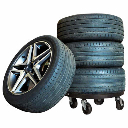 Plant Trolleys with Wheels 3 pcs Diameter 40 cm Black 275 kg