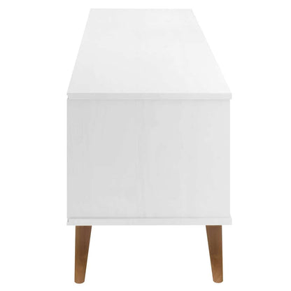 TV Cabinet "MOLDE" White 158x40x49 cm Solid Wood Pine