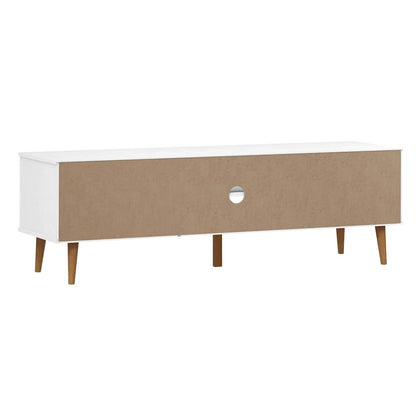 TV Cabinet "MOLDE" White 158x40x49 cm Solid Wood Pine