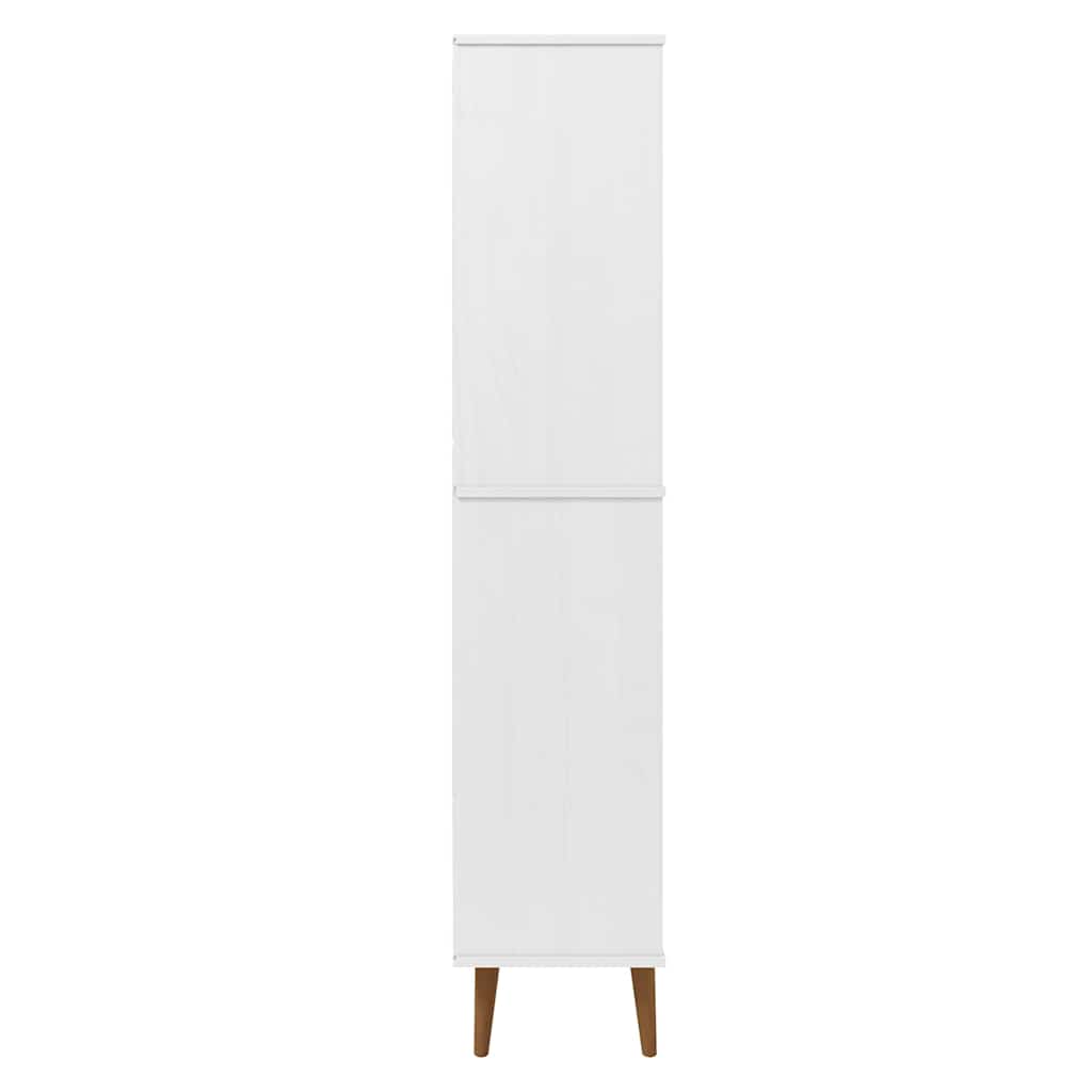 Bookcase "MOLDE" White 85x35x170,5 cm Solid Wood Pine