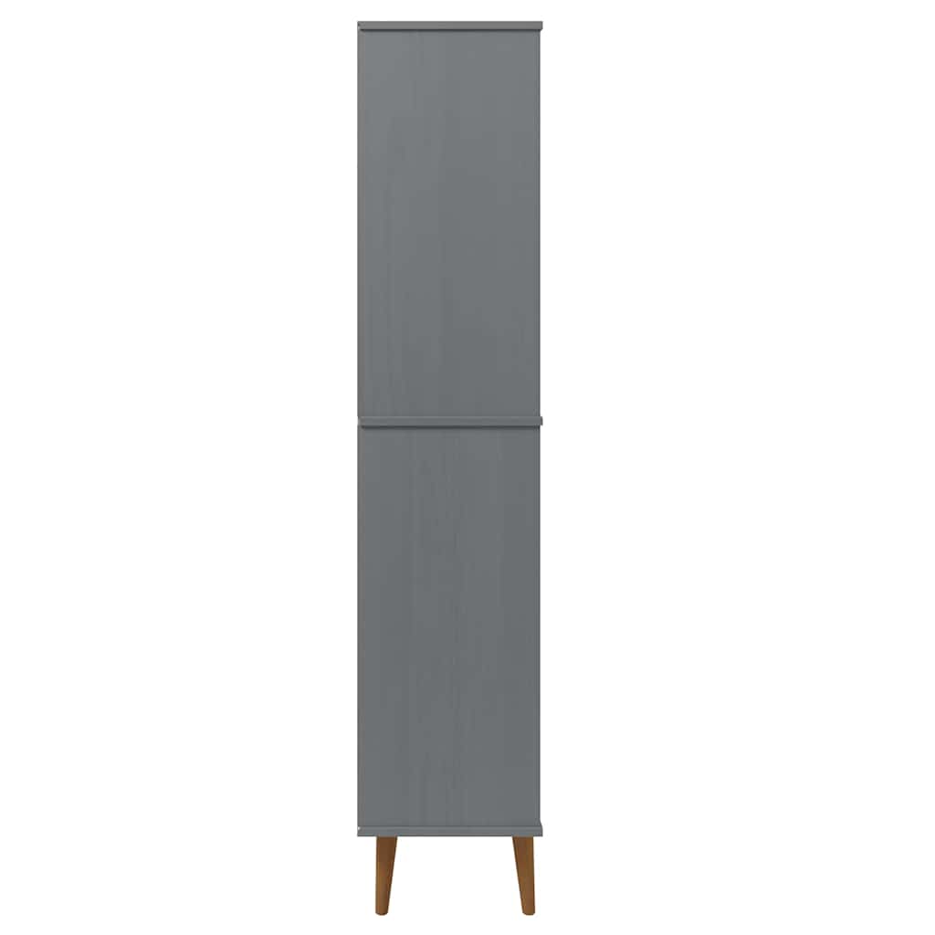 Bookcase "MOLDE" Grey 85x35x170,5 cm Solid Wood Pine