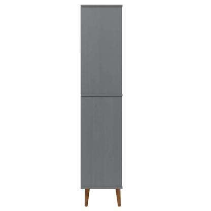 Bookcase "MOLDE" Grey 85x35x170,5 cm Solid Wood Pine