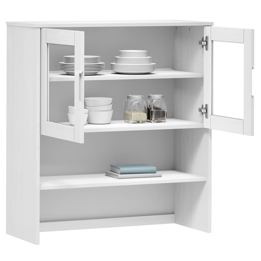 Top for Highboard MOLDE White 90x35x100 cm Solid Wood Pine