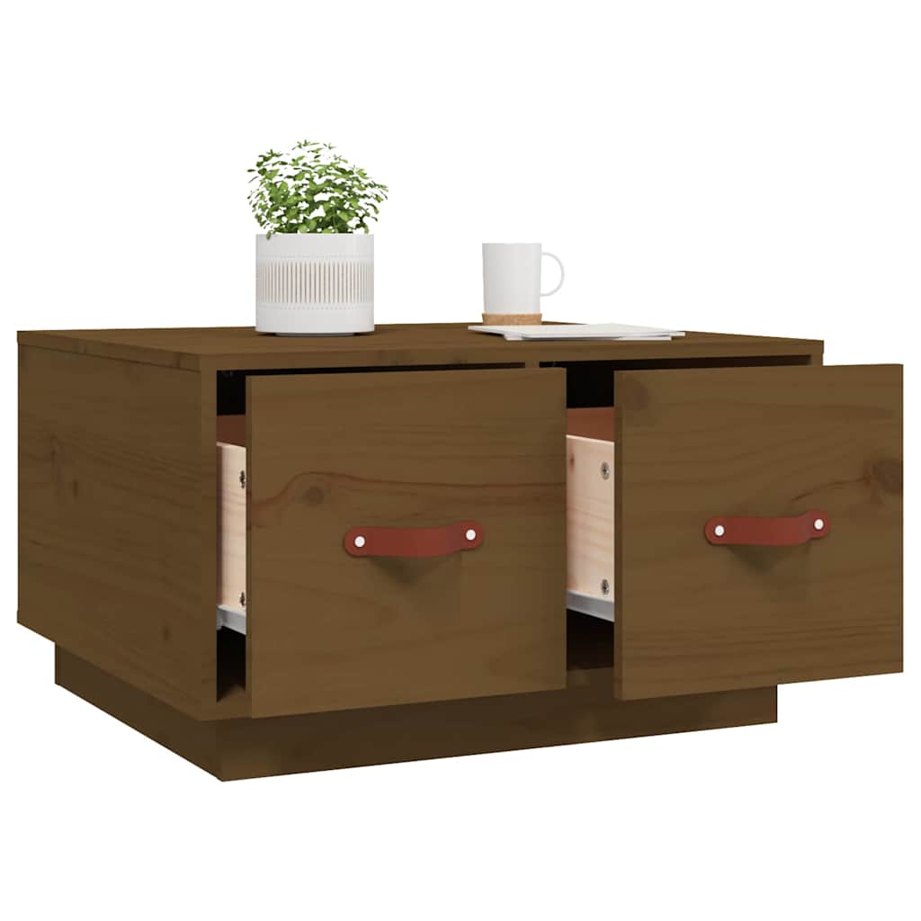 Coffee Table Honey Brown 60x53x35 cm Solid Wood Pine