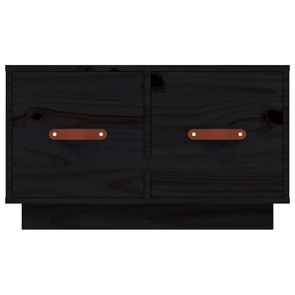 Coffee Table Black 60x53x35 cm Solid Wood Pine