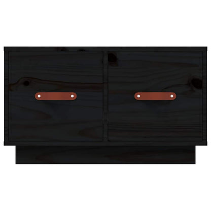 Coffee Table Black 60x53x35 cm Solid Wood Pine