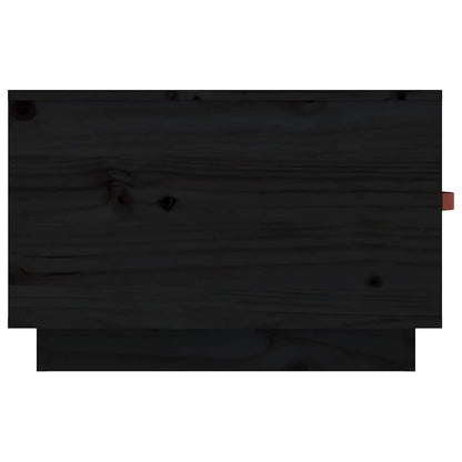 Coffee Table Black 60x53x35 cm Solid Wood Pine