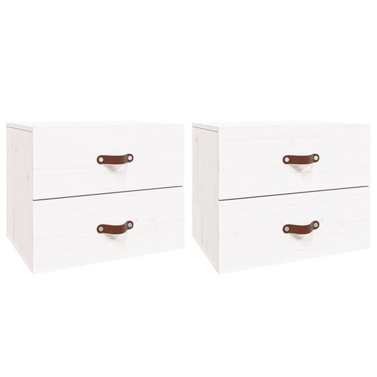 Wall-mounted Bedside Cabinets 2 pcs White 50x36x40 cm