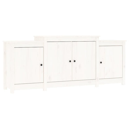 Sideboard White 164x37x68 cm Solid Wood Pine