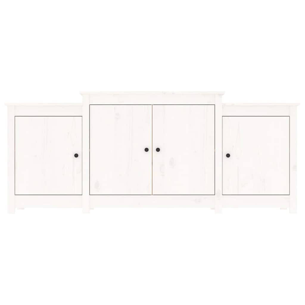 Sideboard White 164x37x68 cm Solid Wood Pine