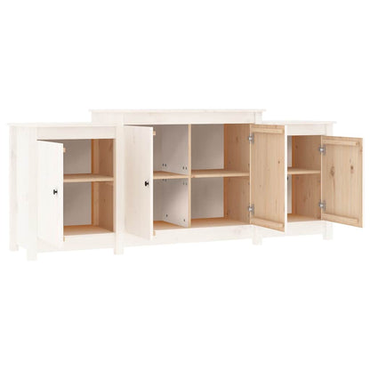 Sideboard White 164x37x68 cm Solid Wood Pine