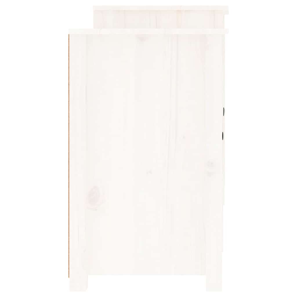Sideboard White 164x37x68 cm Solid Wood Pine