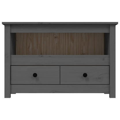 TV Cabinet Grey 79x35x52 cm Solid Wood Pine