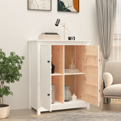Sideboard White 83x41.5x100 cm Solid Wood Pine