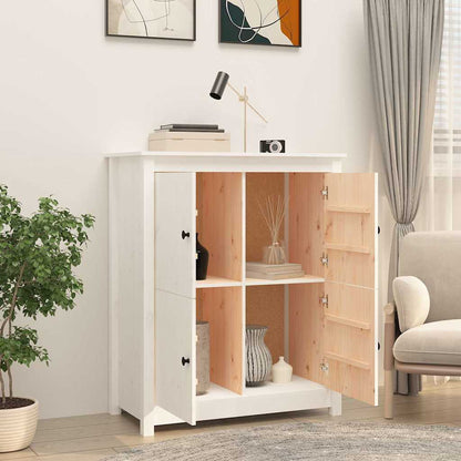 Sideboard White 83x41,5x100 cm Solid Wood Pine