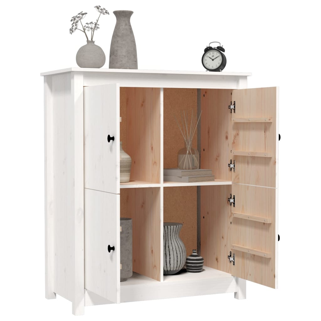 Sideboard White 83x41.5x100 cm Solid Wood Pine