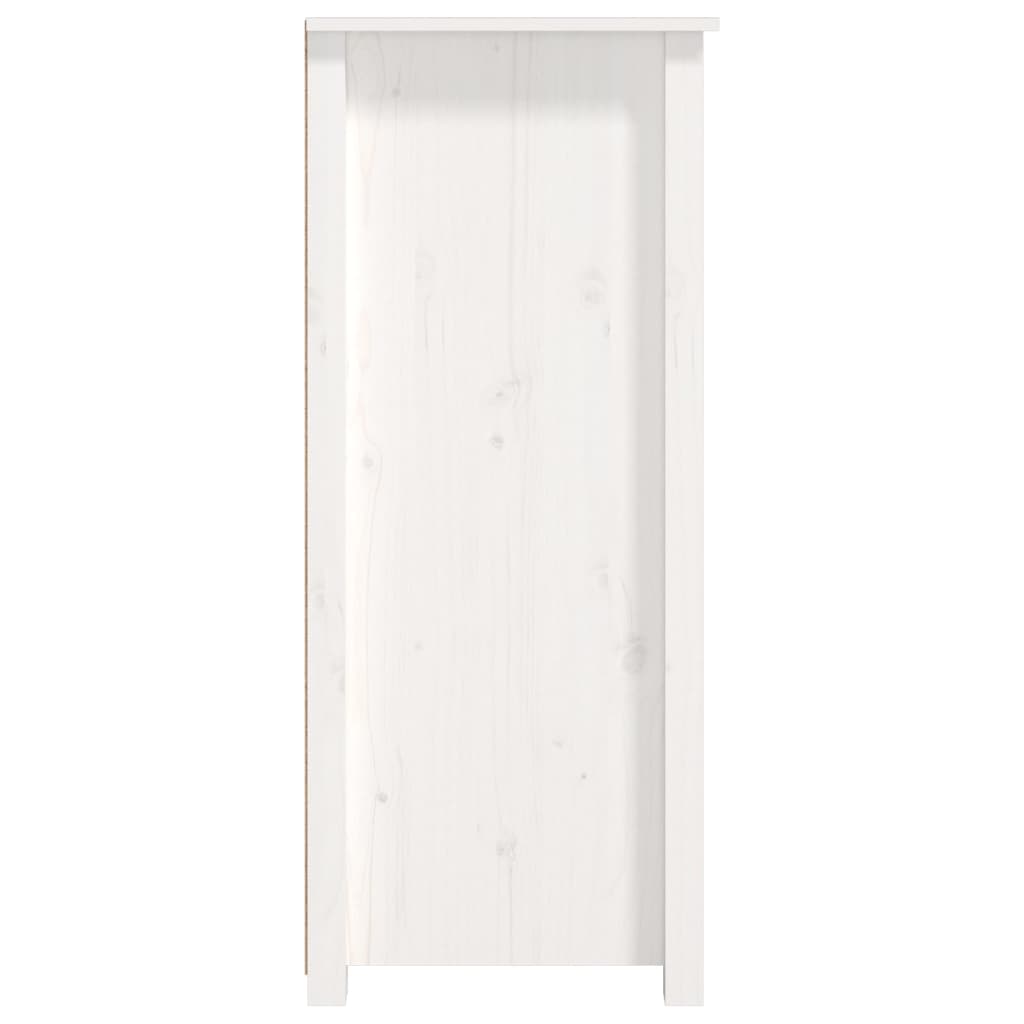 Sideboard White 83x41.5x100 cm Solid Wood Pine